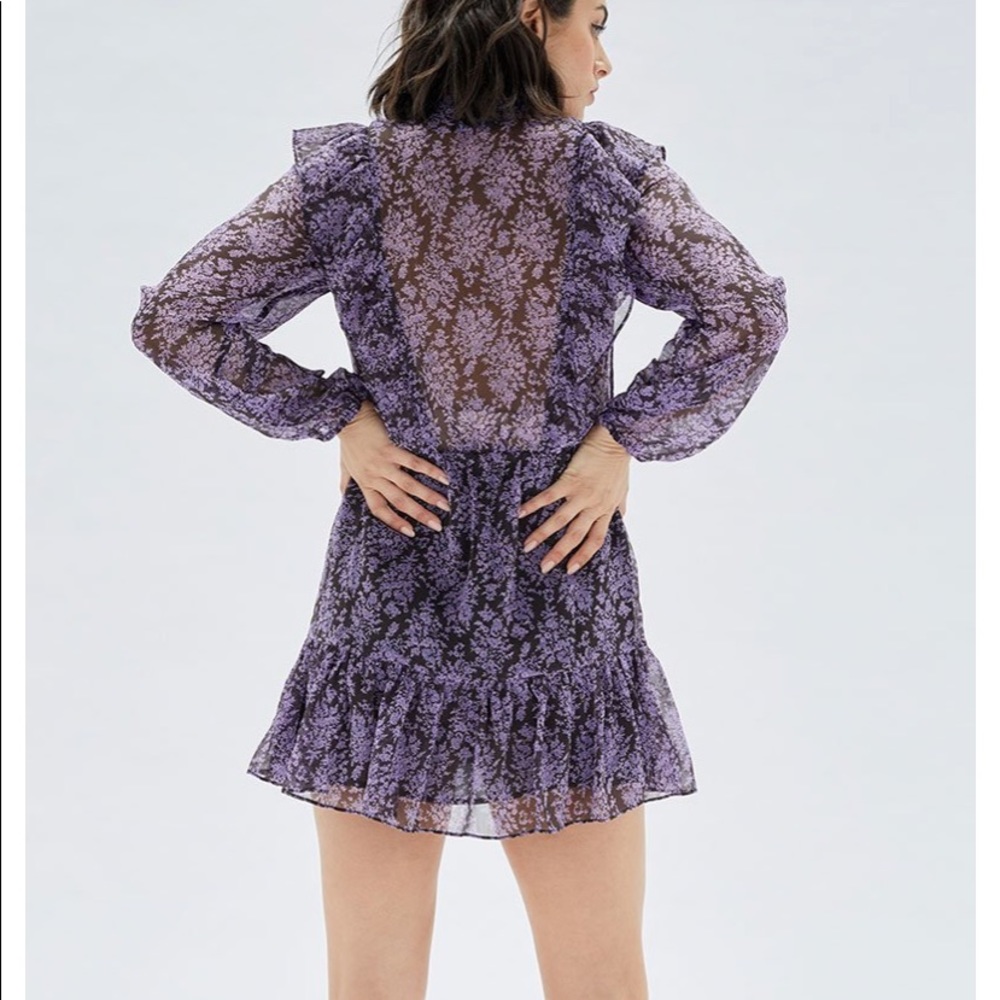 MINKPINK ADALANE TIE FRILL MINI DRESS - Picture 7 of 9